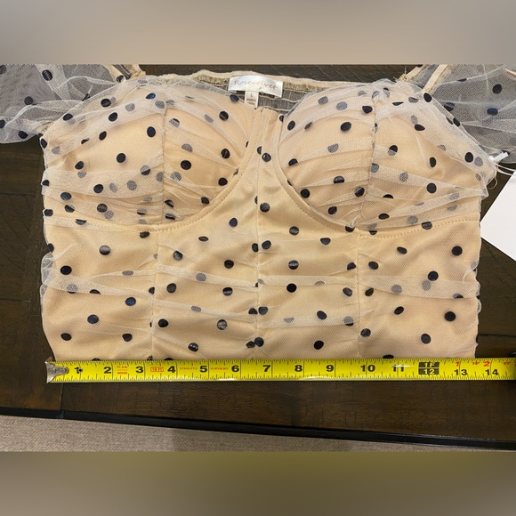 Polka Dot Bodice Crop Top - Picture 4 of 5